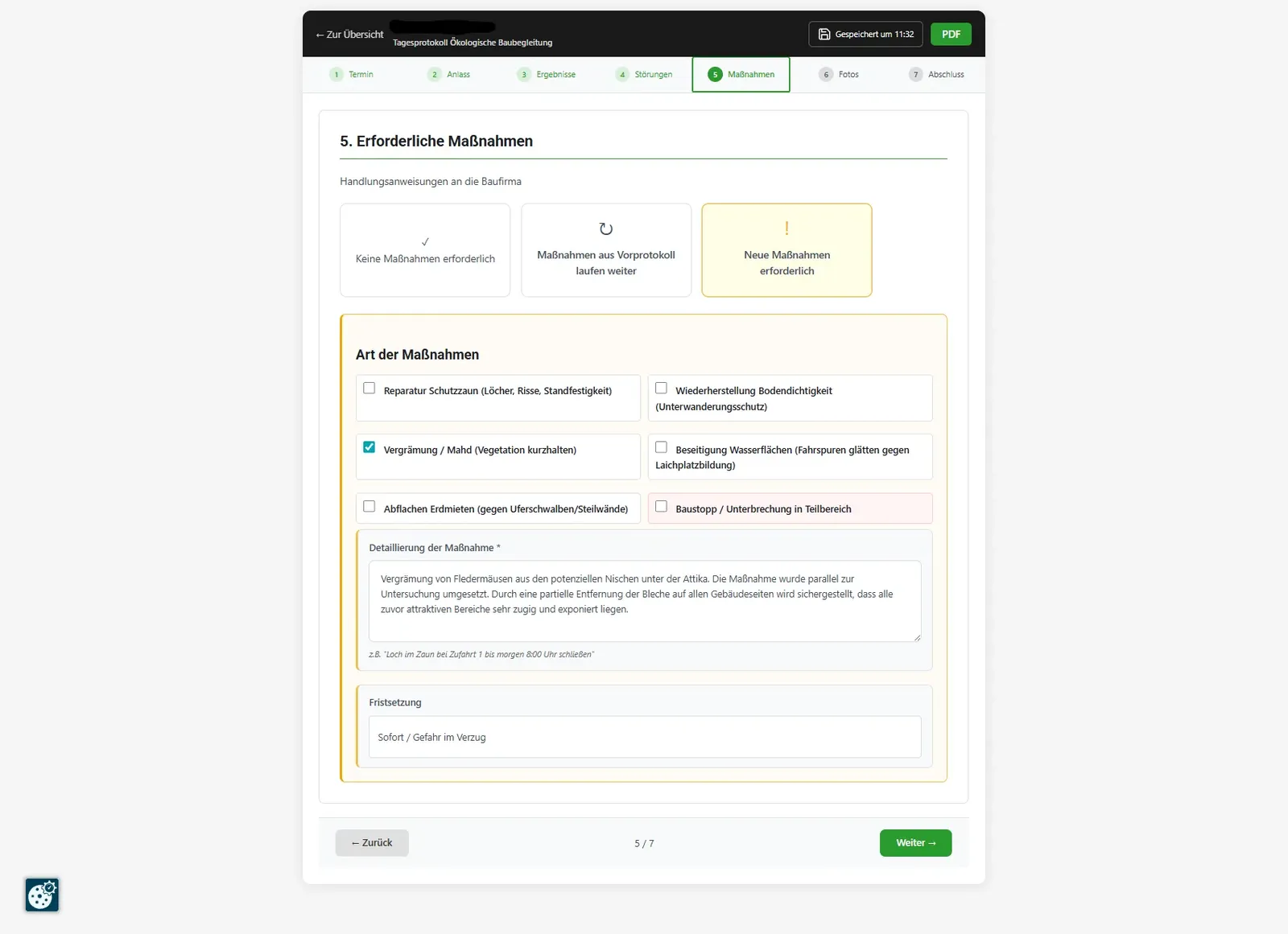 Formular-Eingabemaske im Browser mit Pflichtfeldern und Bilder-Upload